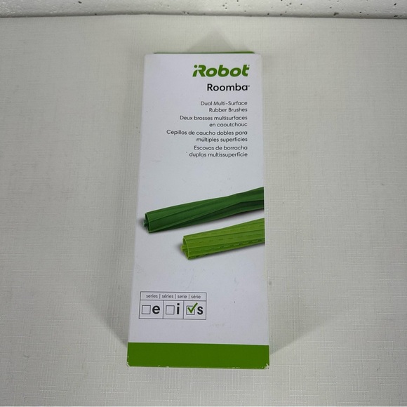 iRobot Roomba S Series Dual Multi-Surface Rubber Replacement Brushes Green New - Picture 1 of 9